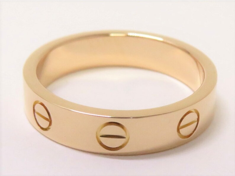 CARTIER LOVE BAND, Size 5.5 (50), 18kt Rose Gold w Diamond, Original Box & Certificate, ref. B4050700, ref. B4050750, Gifts for Her, Rings image 9