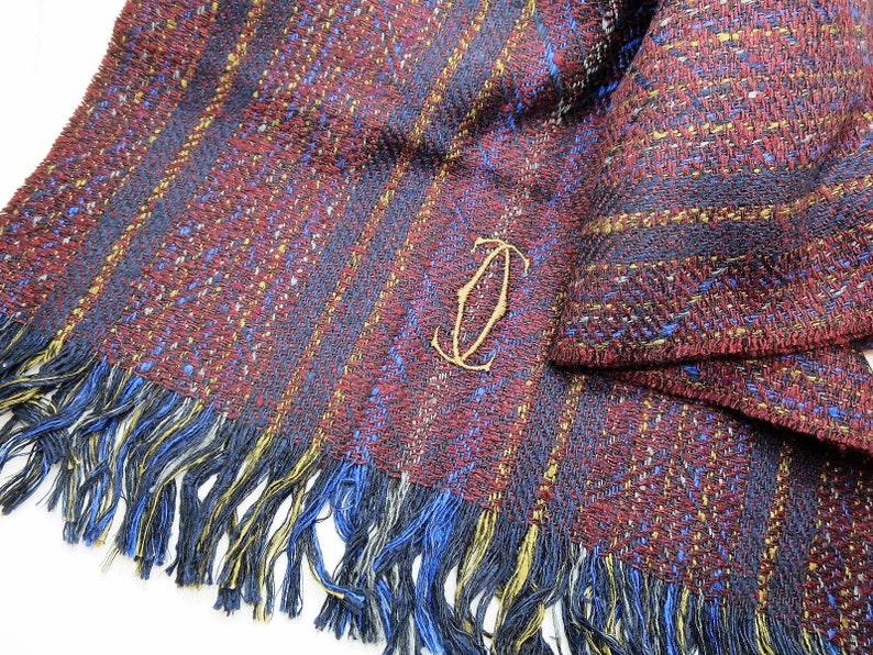 CARTIER MUFFLER, Scarf for Men, Silk with Wool Blend, Cartier Tag, Made in Scotland, Gifts for Him, Gifts for Men image 1