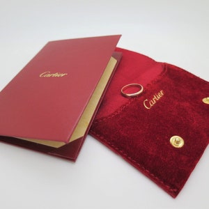 CARTIER WEDDING RING Size 5 in Rose (Pink) Gold 18kt and 2.5mm Wide includes Cartier Certificate of Authenticity