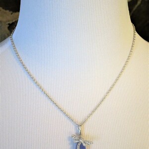 CARTIER PENDANT & CHAIN, "Dragonfly" Limited Edition of 60, 18kt w Lavender Blue Calcedony + Diamonds, Cartier Red Box, Cartier Paperwork image 4