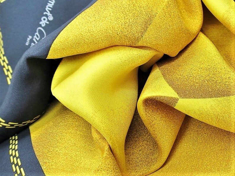 CARTIER SCARF, "Facets" Model, 100% Silk, Made in Italy, Cartier Foulard Soie, Vintage Scarf image 7