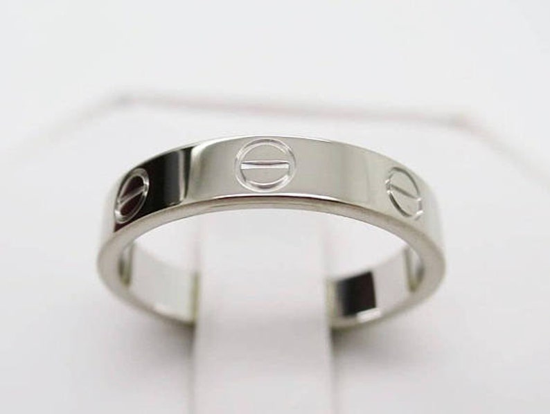 CARTIER LOVE Band, Size 52 (6 US), 18kt White Gold, Cartier Love Ring, Cartier B4085100, Gifts for Women, Wedding Ring, Vintage Cartier image 2