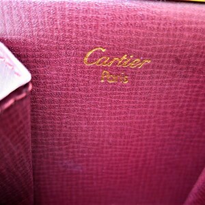 CARTIER COIN PURSE, Classic Burgundy with Golden Finish, Cartier Box & Certificate, Cartier Wallet, Leather Goods, Coin Pouch, Change Purse image 6