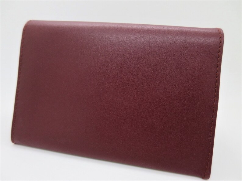 CARTIER PASS/ID Holder, Burgundy Cowhide w Golden Appointments, Includes Cartier Box & Certificate, Cartier Wallet, Cartier Leather Goods afbeelding 7