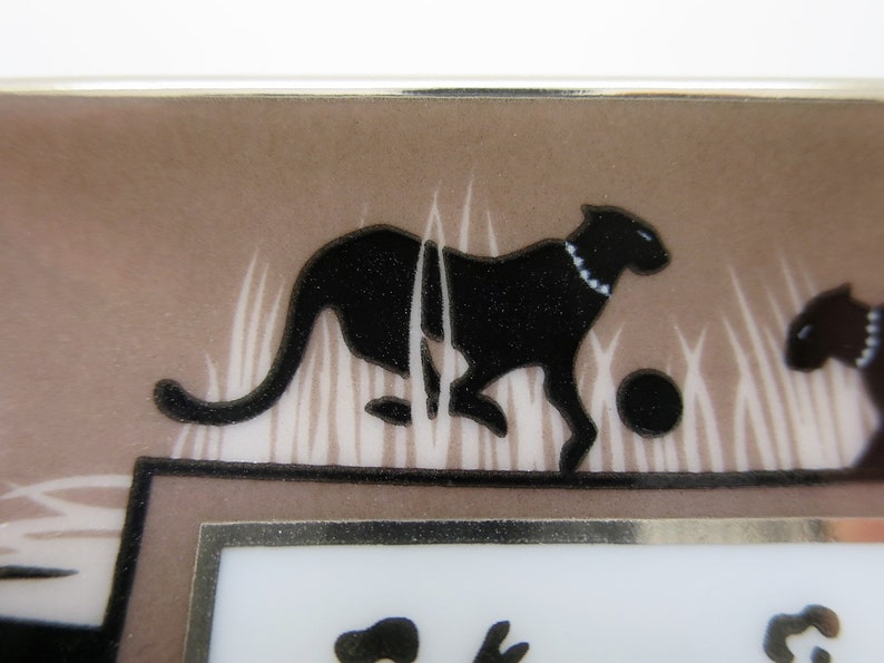CARTIER TRINKET TRAY, "Panthere Savanna" Decor, Cartier T1220719 Trinket Tray or Ring Dish, Fine Porcelain, 24kt Gold, Limoges Porcelain image 6