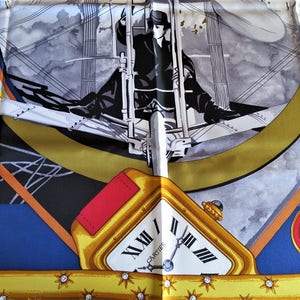 CARTIER SCARF, "Santos Dumont" Model, 100% Silk, with Tag, Box & Certificate, Cartier Foulard Soie, Vintage Scarf image 2
