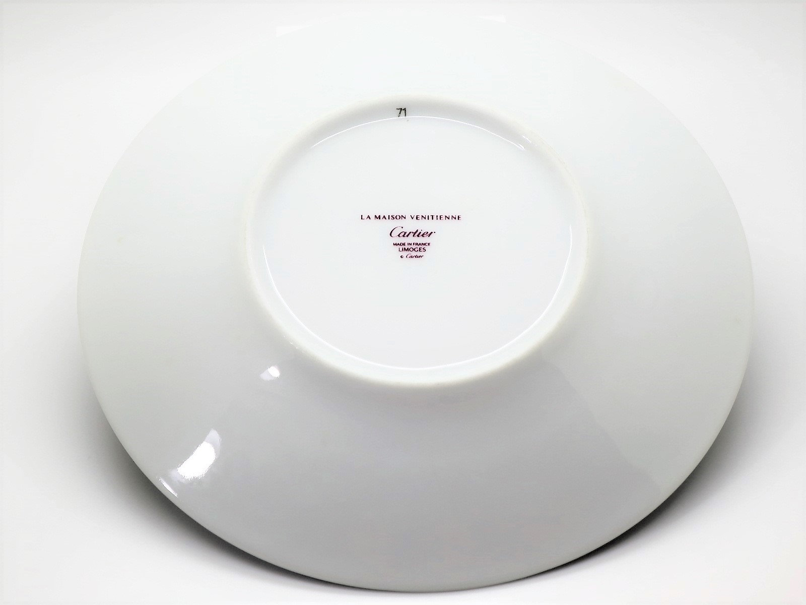 Vintage Cartier Cup + Saucer Set of 2, Limoges Porcelain, Lapis