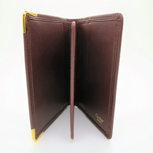 CARTIER CC WALLET in Signature Burgundy with Cartier Red Box and Certificate of Authenticity