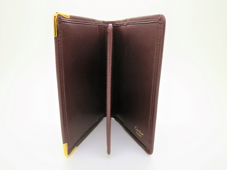 CARTIER CC WALLET in Signature Burgundy with Cartier Red Box and Certificate of Authenticity