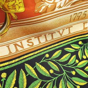 CARTIER SCARF, "Institut de France 200 Année", 100% Silk, Includes Cartier Red Box, Cartier Foulard Soie, Vintage Scarf, Luxury Scarves image 5