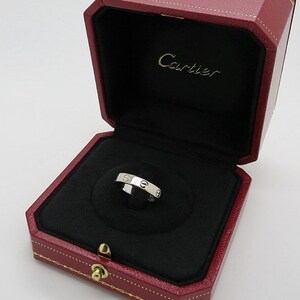 CARTIER LOVE Band, Size 49 (5 US), 18kt White Gold, Cartier Love Ring, Cartier B4085100, Cartier B4085149, Gifts for Her, Wedding Ring image 4