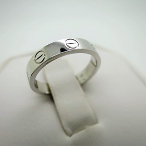 CARTIER LOVE RING, Size 5.5 (50), 18kt White Gold image 3