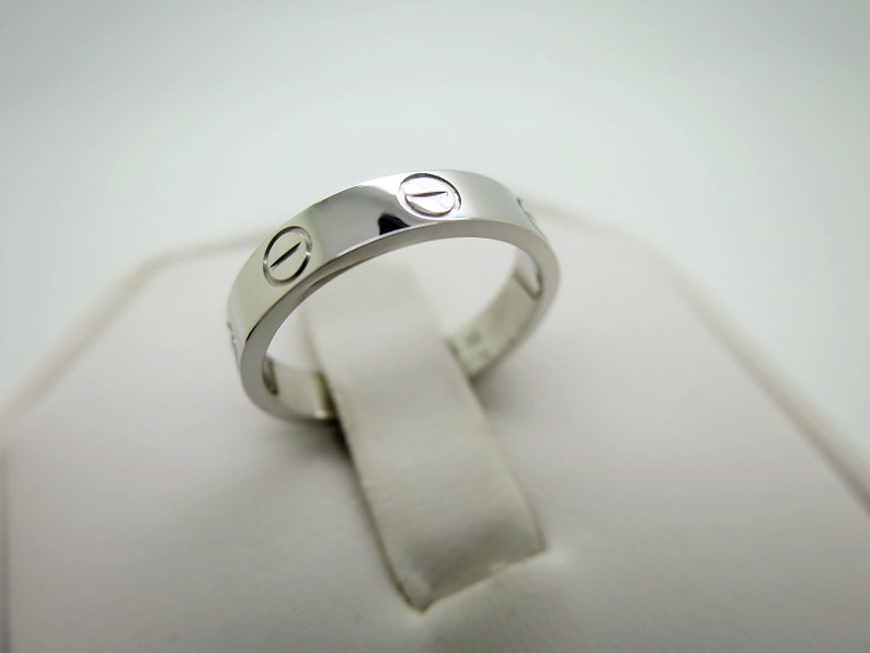 CARTIER LOVE RING, Size 5.5 (50), 18kt White Gold image 3