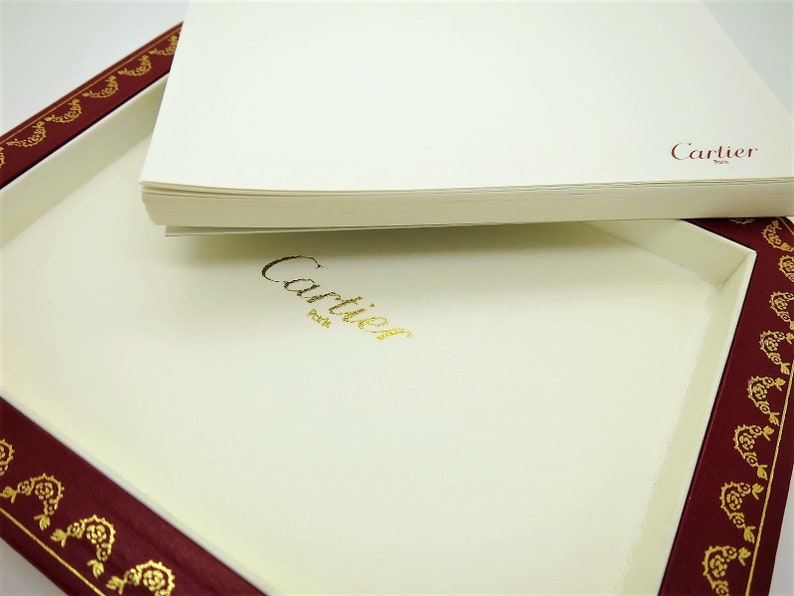 CARTIER DESK TRAY & Paper, Cartier Collector Tray, Cartier Stationery, Cartier Paper, Cartier Writing Instruments, Cartier Red, Office Gift image 6