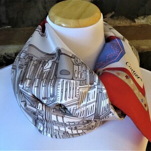 CARTIER SCARF, "13 rue de la Paix" Edition, 100% Silk Twill, Cartier Tag & Red Box, Cartier Foulard Soie, Vintage Scarf, Red Accessories image 6