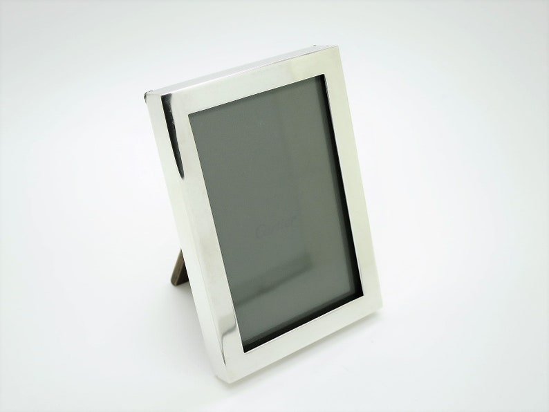 CARTIER PHOTO FRAME, Handmade of Solid Silver w Wood Back, Circa 1950's, Picture Frame, Gifts for Women, Gifts for Men, Vintage Cartier image 3