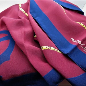 CARTIER SCARF, Modelo "C Monograma", Pañuelo 100% Seda, Made in France, Cartier Foulard Soie, Pañuelo Vintage, Seda de Lujo imagen 5