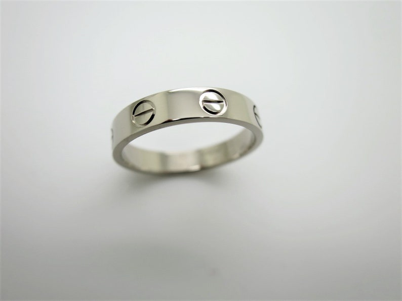 CARTIER LOVE BAND, Size 6.25 (52), 18kt White Gold Love Ring, Cartier Love Ring, Cartier B4085100, Cartier B4085152, Gifts for Her image 1