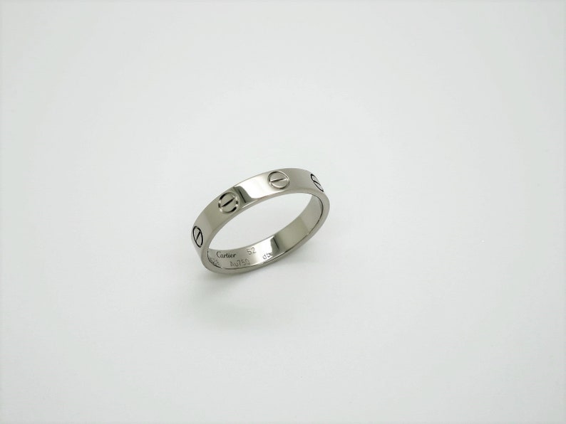 CARTIER LOVE Band, Size 52 (6 US), 18kt White Gold, Cartier Love Ring, Cartier B4085100, Gifts for Women, Wedding Ring, Vintage Cartier image 7