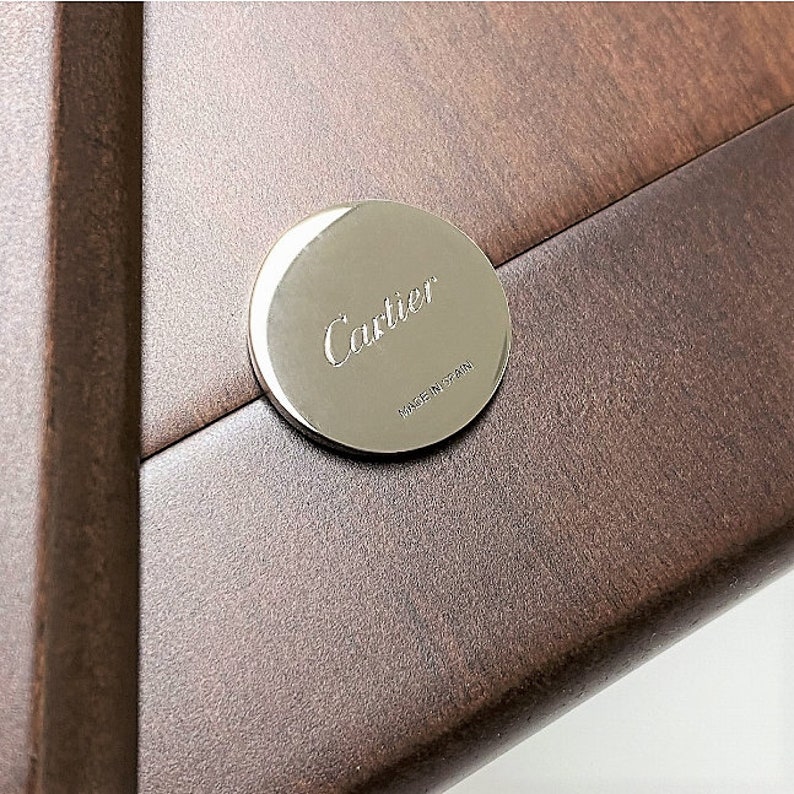 CARTIER PHOTO FRAME crafted in High Polished Sterling Silver with Elegant Wood a Cartier Home Decor Wedding Picture Frame Home and Office