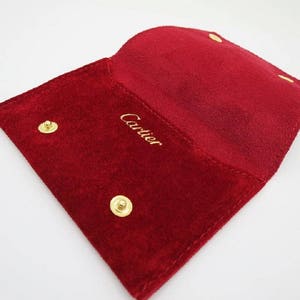 Cartier Red Suede Ring Pouch