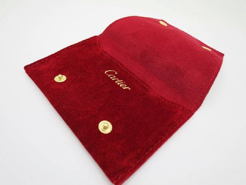 Cartier Red Suede Ring Pouch