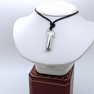Classic CARTIER LOVE Screwdriver Pendant in 18kt White Gold with Paris Certificate of Authenticity and Red Necklace Box.