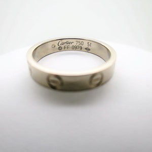 CARTIER LOVE RING, Size 5.75 (51), 18kt White Gold image 6