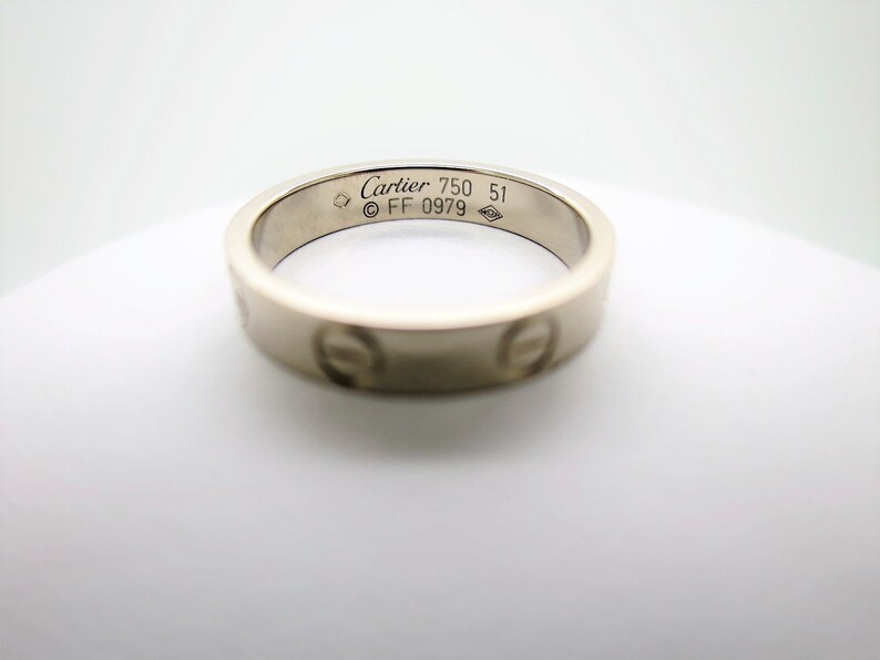 CARTIER LOVE RING, Size 5.75 (51), 18kt White Gold image 6