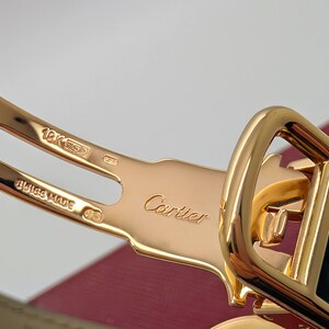 CARTIER WATCH the Ellipse Diamond Art Deco model 18kt Yellow Gold w Quartz Movement + Full Cut Alligator Strap, Cartier Warranty + Watch Box