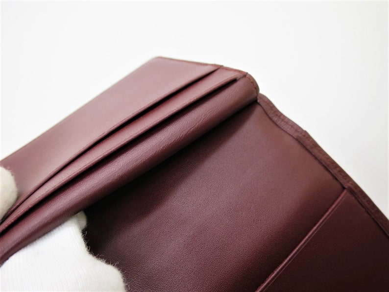CARTIER CC WALLET in Signature Burgundy with Cartier Red Box and Certificate of Authenticity