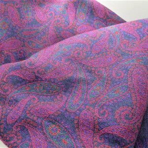 CARTIER SHAWL, "Paisley" Pattern, Wool with Silk Blend, Made in Italy, Gifts for Women, Gifts for Her, Scarves & Wraps, Blue Accessories image 3