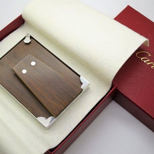 CARTIER PHOTO FRAME, Handmade of Solid Silver w Wood Back, Circa 1950's, Picture Frame, Gifts for Women, Gifts for Men, Vintage Cartier image 2