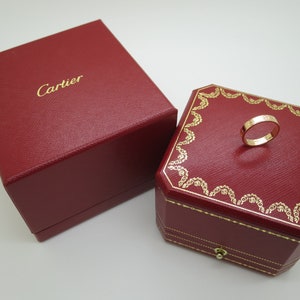 CARTIER LOVE Band, Size 48 (4.75 US), 18kt Rose Gold w Cartier Box & Certificate, Cartier B4085200, Cartier B4085248, Cartier Pink Love Ring image 4
