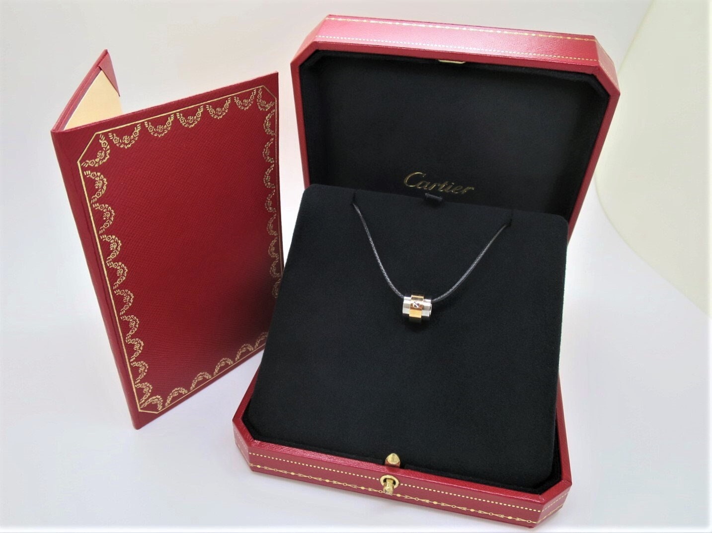 AUTHENTIC CARTIER PENDANT Santos Dumont Model Necklace Slider