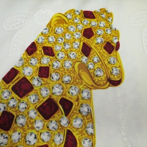 CARTIER SCARF, "Panthere Royale" Motif, 100% Silk, Made in Italy, Cartier Box & Certificate, Foulard Soie, Vintage Scarf, Luxury Scarves image 7