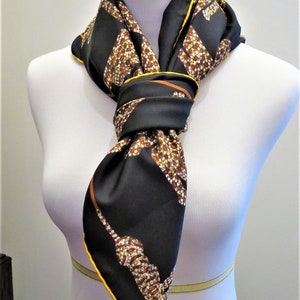 CARTIER SCARF, "Pantheres" Weave, 100% Silk, Includes Cartier Tag & Box, Made in France, Cartier Foulard Soie, Vintage Scarf, Luxury Scarves image 5