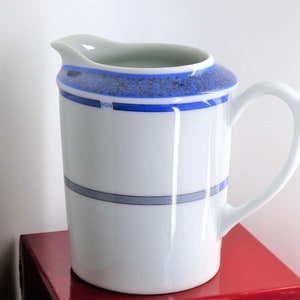 CARTIER 3-PC SERVICE, Coffee/Teapot w Cream & Sugar, "La Maison Venitienne" Porcelain w Cartier Red Boxes, Lapis Blue, Fine China, Limoges image 6
