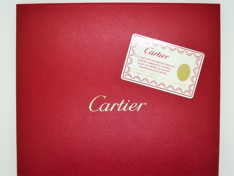 CARTIER SCARF Blue Vintage French Silk Paris Couture with Tigre Rôdant Tiger motif comes with Original Tag, Box and Certificate
