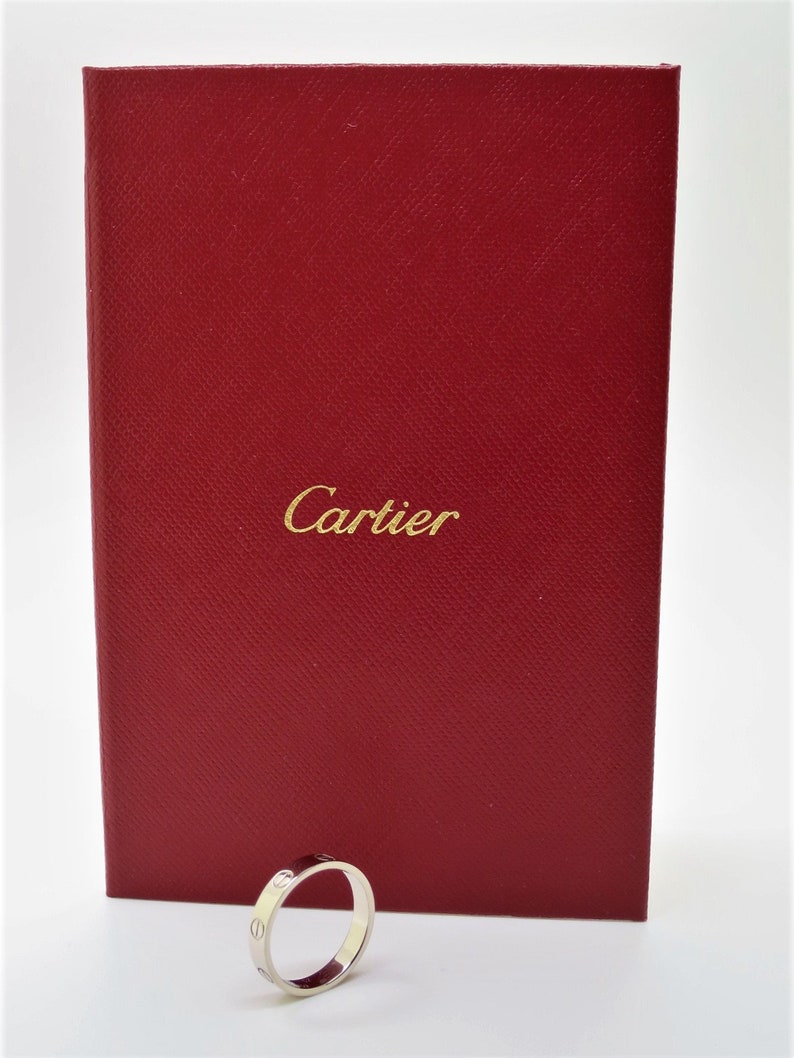 CARTIER LOVE Band, Size 52 (6 US), 18kt White Gold, Cartier Love Ring, Cartier B4085100, Gifts for Women, Wedding Ring, Vintage Cartier image 3