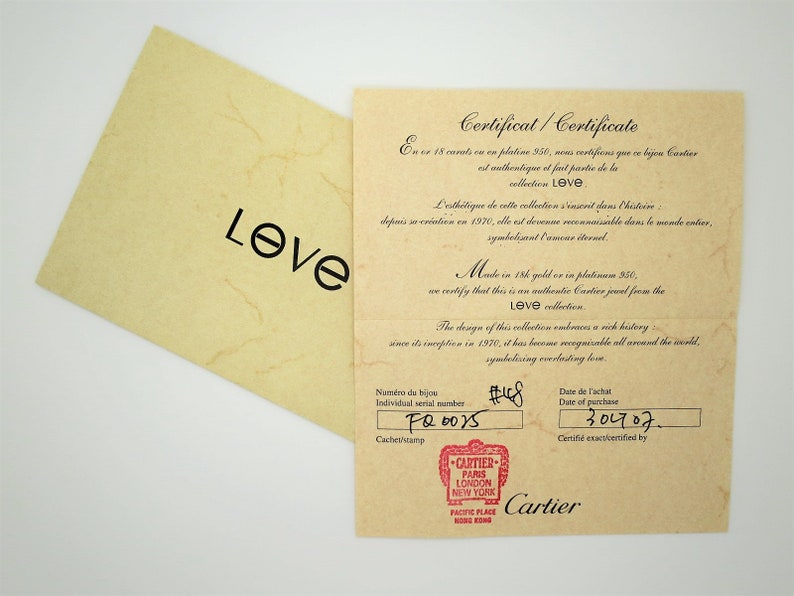 CARTIER LOVE Band, Size 48 (4.75 US), 18kt Rose Gold w Cartier Box & Certificate, Cartier B4085200, Cartier B4085248, Cartier Pink Love Ring image 5