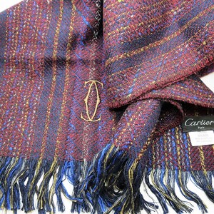 CARTIER MUFFLER, Scarf for Men, Silk with Wool Blend, Cartier Tag, Made in Scotland, Gifts for Him, Gifts for Men image 9
