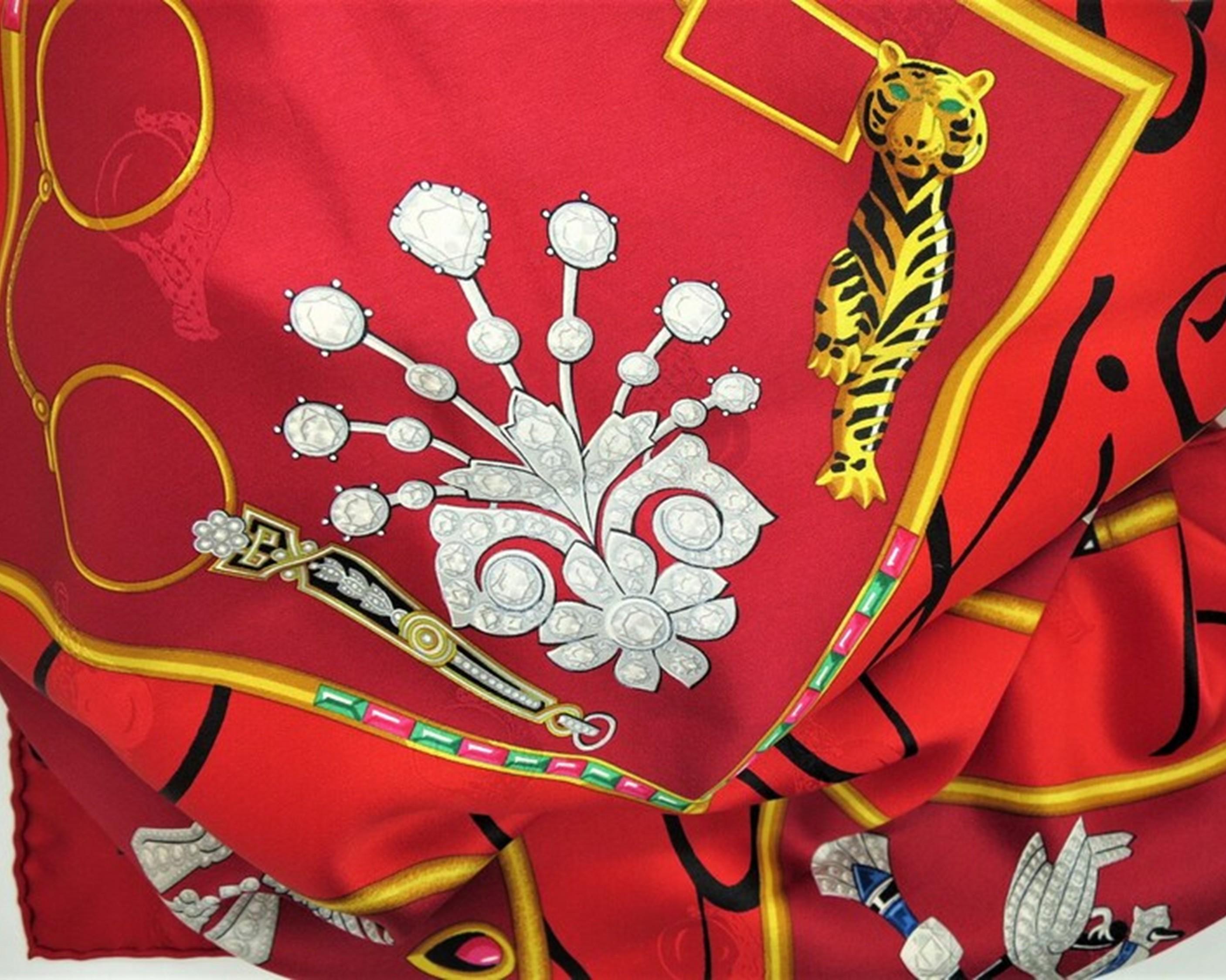 Limited Edition Cartier Silk Scarf, 150 Ans Anniversary Motif