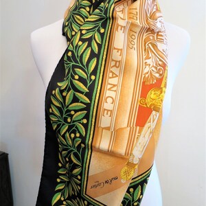 CARTIER SCARF, "Institut de France 200 Année", 100% Silk, Includes Cartier Red Box, Cartier Foulard Soie, Vintage Scarf, Luxury Scarves image 8