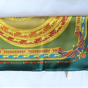 CARTIER SCARF, "L'Égypte" Edition, 100% Silk, Includes Cartier Tag, Box & Certificate, Made in France, Cartier Foulard Soie, Vintage Scarf image 7