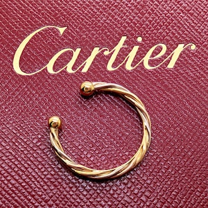 Cartier Trinity Torsade Ring, Size 6.5 slender band in 18kt 3-Gold Vintage Circa 1980's