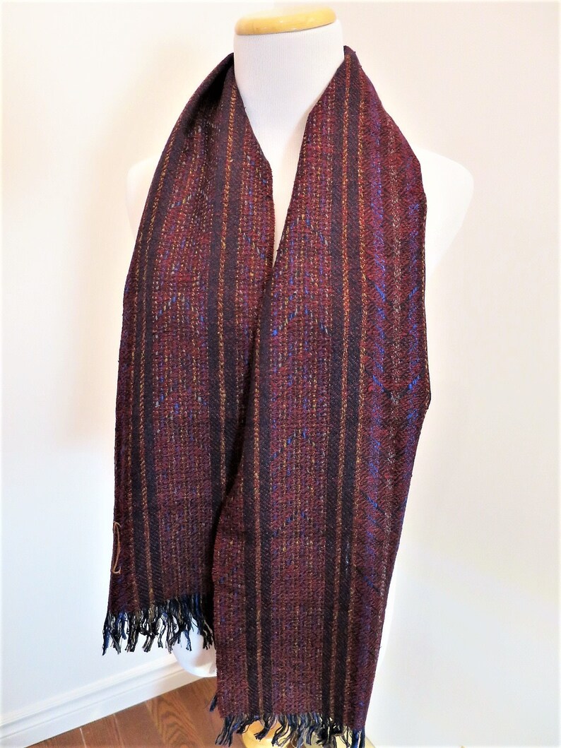 CARTIER MUFFLER, Scarf for Men, Silk with Wool Blend, Cartier Tag, Made in Scotland, Gifts for Him, Gifts for Men image 5