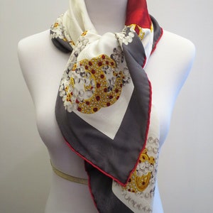 CARTIER SCARF, "Panthere Royale" Motif, 100% Silk, Made in Italy, Cartier Box & Certificate, Foulard Soie, Vintage Scarf, Luxury Scarves image 6