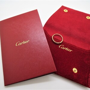 CARTIER WEDDING Ring, Size 48 (4.75 US), 3.5mm Wide, Yellow Gold 18kt, Cartier 1895 Wedding Ring, Cartier B4031200, Cartier B4031248 image 3