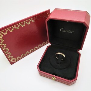 CARTIER TRINITY Wedding Ring, Size 49 (5 US), 18kt 3-Gold Band, Cartier Box & Certificate, Cartier B4052200, Cartier B4052249, Stacking Ring image 2